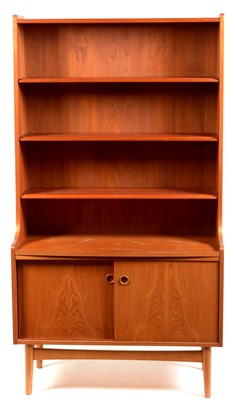 Lot 1593 - A Danish 1960's teak wall unit.