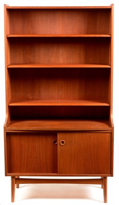 Lot 1594 - A Danish 1960's teak wall unit.