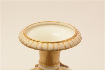 Lot 552 - Royal Worcester ovoid vase painted with cattle by E. Townsend