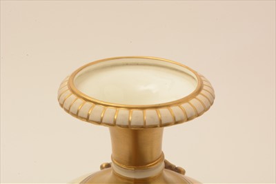 Lot 552 - Royal Worcester ovoid vase painted with cattle by E. Townsend
