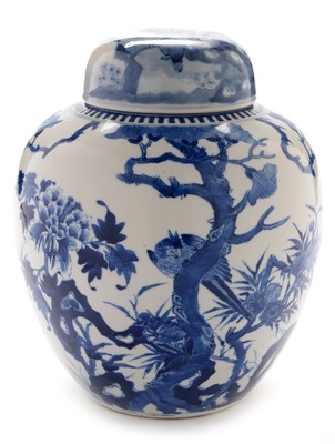Lot 466 - Late 19th Century Chinese blue and white Ginger Jar