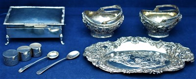 Lot 57 - Silver and white metal items