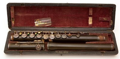 Lot 26 - A Rudall Carte Flute cased
