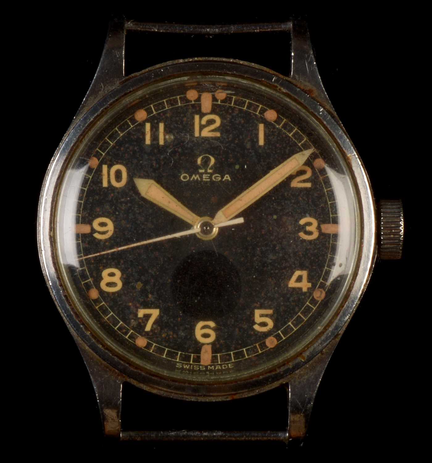 Lot 47 - Omega: an RAF issue stainless steel gentleman's wristwatch c1953