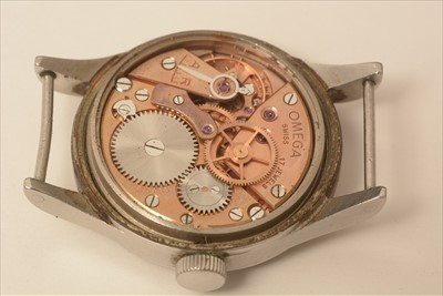 Lot 47 - Omega: an RAF issue stainless steel gentleman's wristwatch c1953