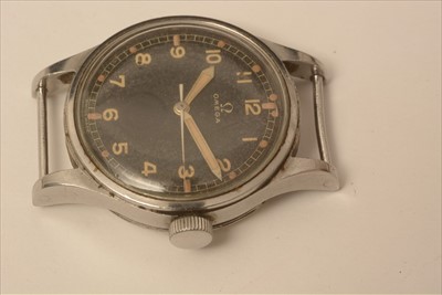 Lot 47 - Omega: an RAF issue stainless steel gentleman's wristwatch c1953