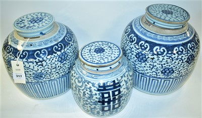 Lot 317 - Ginger jars