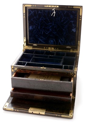 Lot 980 - Coromandel wood travel box