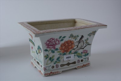 Lot 469 - Pair of Chinese Famille Rose jardinieres.