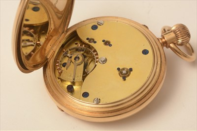 Lot 33 - 18ct gold half hunter pocket watch