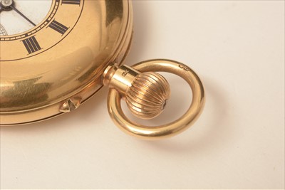 Lot 33 - 18ct gold half hunter pocket watch