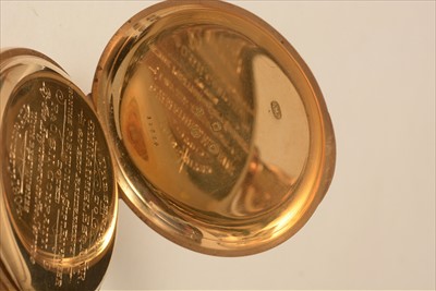 Lot 33 - 18ct gold half hunter pocket watch