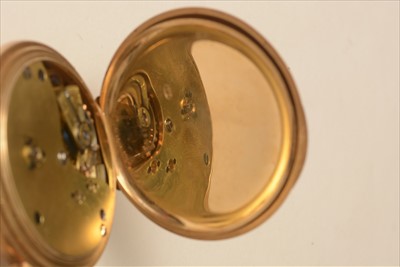 Lot 33 - 18ct gold half hunter pocket watch