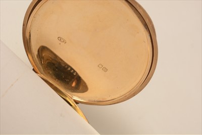 Lot 33 - 18ct gold half hunter pocket watch