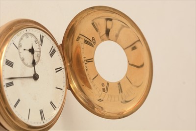 Lot 33 - 18ct gold half hunter pocket watch