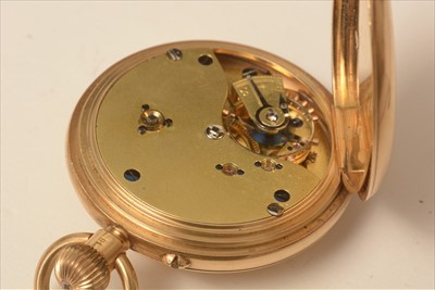 Lot 33 - 18ct gold half hunter pocket watch