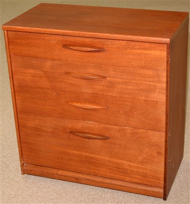 Lot 1563a - A set of four graduated chest of drawers.