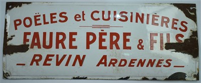 Lot 1421 - French enamel sign