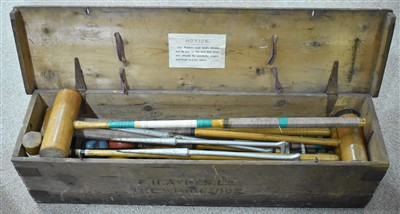 Lot 1571 - An early 20th Century croquet set.