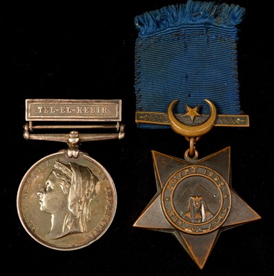 Lot 1655 - Egypt medal and Khedive star