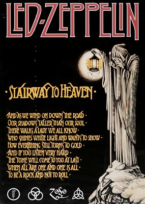 Lot 1024 - Led-Zeppelin; and a signed poster.