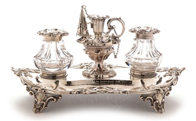 Lot 277 - Victorian silver encrier