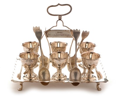 Lot 276 - Silver cruet set
