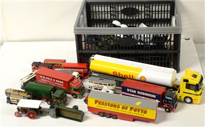 Lot 1325 - Die-cast model lorries, cars and buses