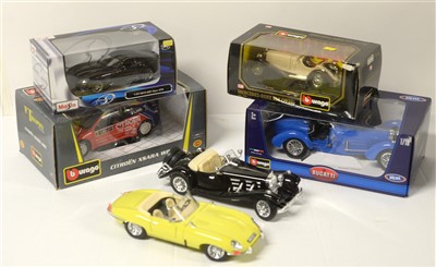 Lot 1331 - Die-cast model racing and luxury cars by Burago.