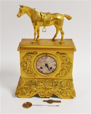 Lot 945 - Ormolu mantel clock