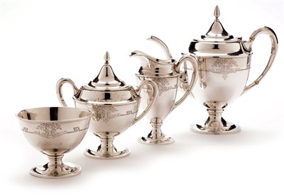 Lot 311 - American four piece silver tea service