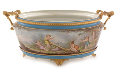 Lot 592 - Creil & Montereau Sevres style jardiniere