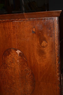 Lot 1115 - A William & Mary walnut and seaweed marquetry decorated chest