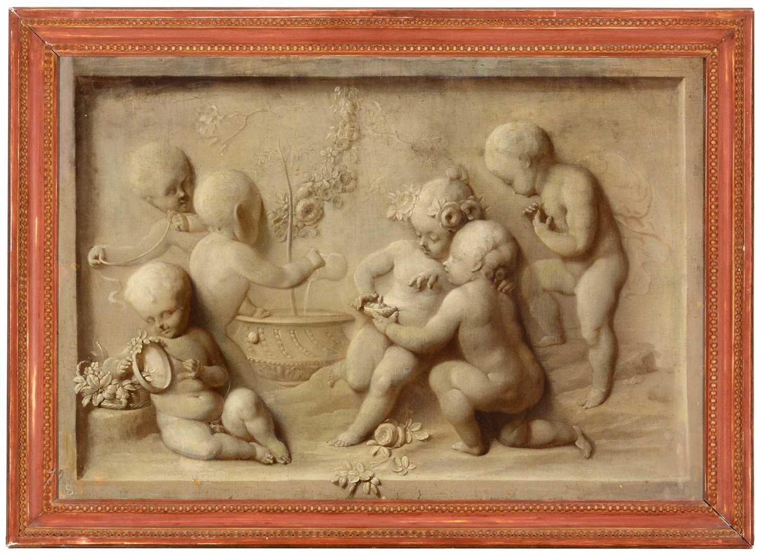 Lot 778 - Follower of Jacob de Wit - oil.