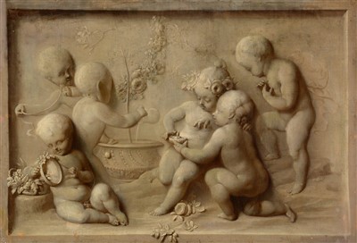 Lot 778 - Follower of Jacob de Wit - oil.