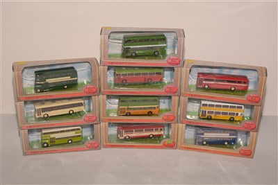 Lot 1339 - Die-cast model buses by Exclusive First Editions.