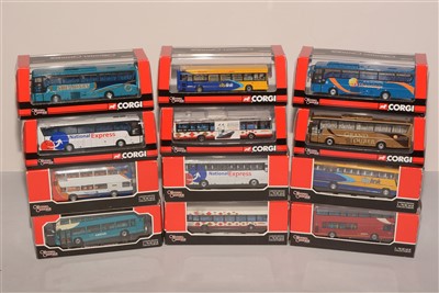 Lot 1342 - Die-cast model buses by Corgi from the 'Original Omnibus' range.