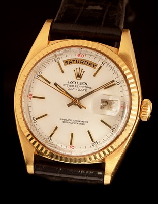 Lot 45 - Rolex Oyster Perpetual Day Date: an 18 carat yellow gold gentleman's wristwatch