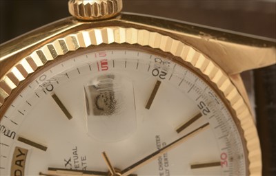 Lot 45 - Rolex Oyster Perpetual Day Date: an 18 carat yellow gold gentleman's wristwatch