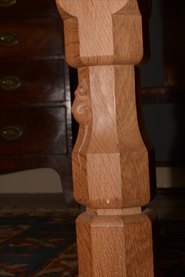Lot 1146 - Mouseman: a Robert Thompson of Kilburn oak refectory table.
