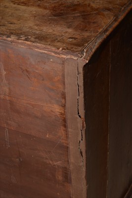Lot 1213 - A George III burr walnut chest of drawers