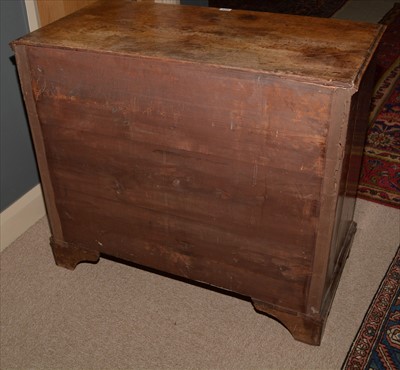 Lot 1213 - A George III burr walnut chest of drawers