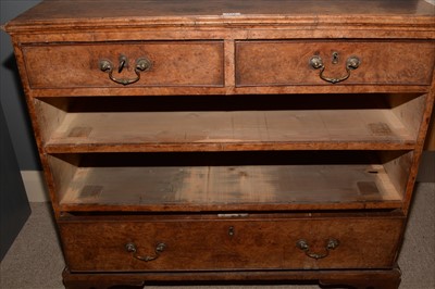 Lot 1213 - A George III burr walnut chest of drawers