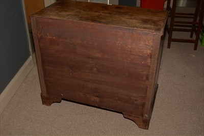 Lot 1213 - A George III burr walnut chest of drawers