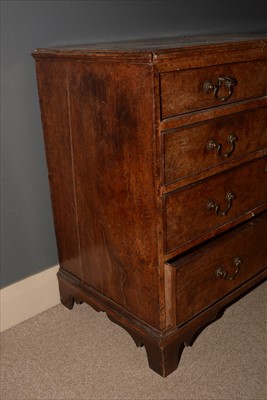Lot 1213 - A George III burr walnut chest of drawers