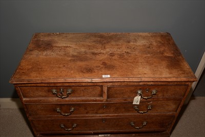 Lot 1213 - A George III burr walnut chest of drawers