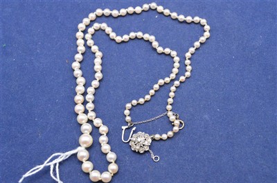 Lot 20 - Cultured pearl necklace