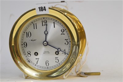 Lot 184 - Ships bell clock