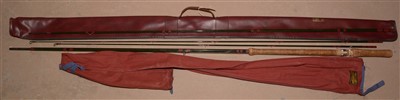 Lot 1589 - A 15ft. salmon fly fishing rod and two slips.