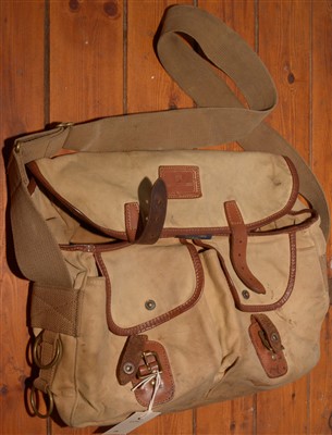 Lot 1593 - House of Hardy: a leather-trimmed canvas fishing bag.